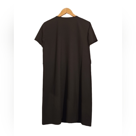 Michael Kors Black Dress with Cap Sleeves, Pockets and Zipper at Front - Picture 6 of 8